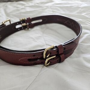 Sophisticated Double Buckle Leather Belt